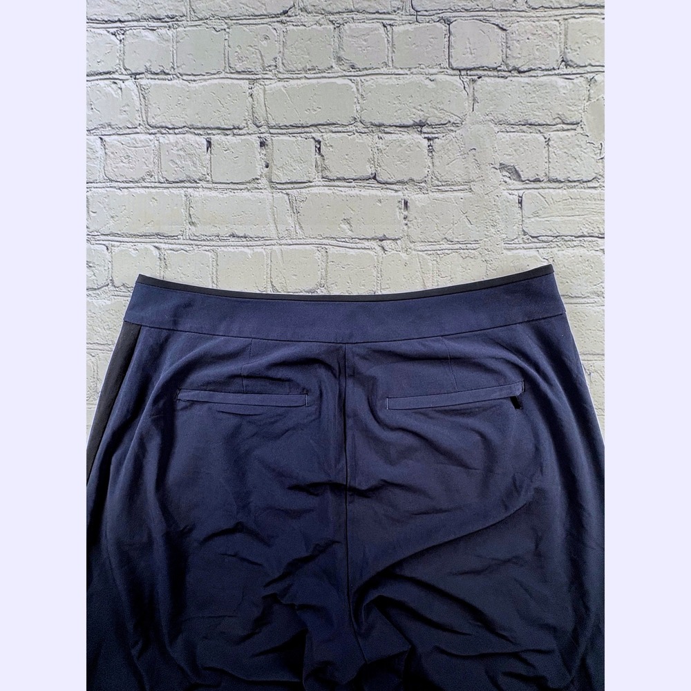 Athleta Gramercy Track Wide Leg Pants Women 6 Navy Good Travel - Picture 5 of 10